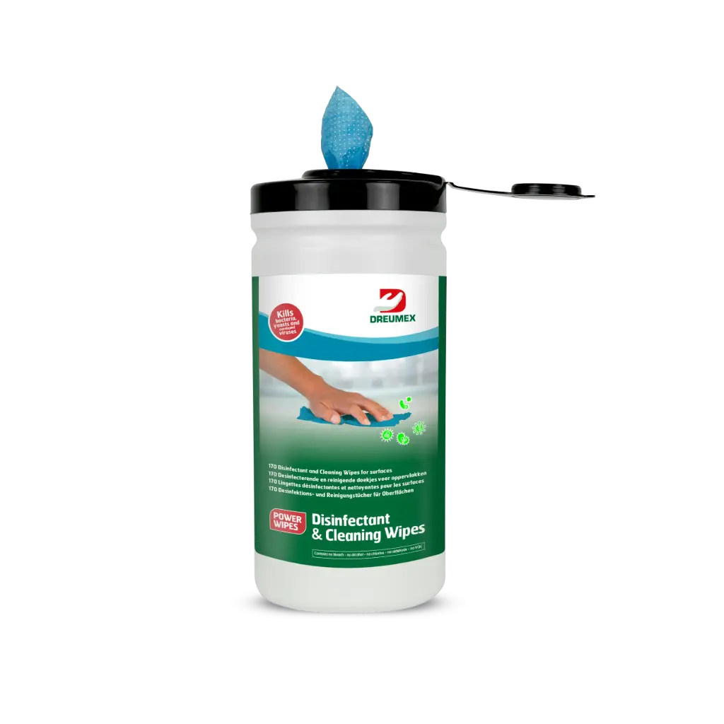 Dreumex Desinfectant & Cleaning Wipes Blue - Tube 170stuks