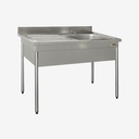 Wastafel met Wasbak en Cache-Cuve - Inox