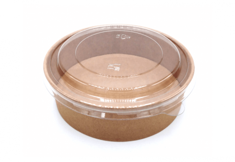 Deksel 185mm Salad Bowl Kraft (1300cc) - 300st