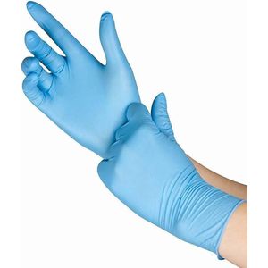 [AR00662] Handschoenen Latex Gepoederd 100st - Blauw