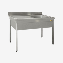 [AR02118] Wastafel met Wasbak en Cache-Cuve - Inox