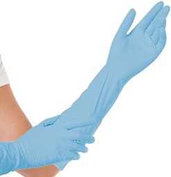 Handschoenen Nitril Niet-Gepoederd Extra-Strong SUPERLONG/40cm 50st - Blauw