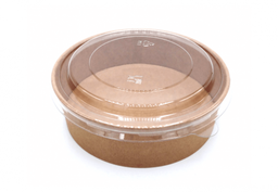 [AR03128] Deksel 185mm Salad Bowl Kraft (1300cc) - 300st