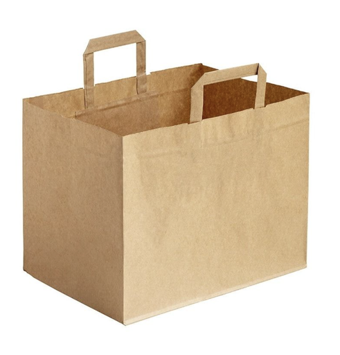 [AR04167] Draagtas Papier Kraft - 320x220x250mm - 250st