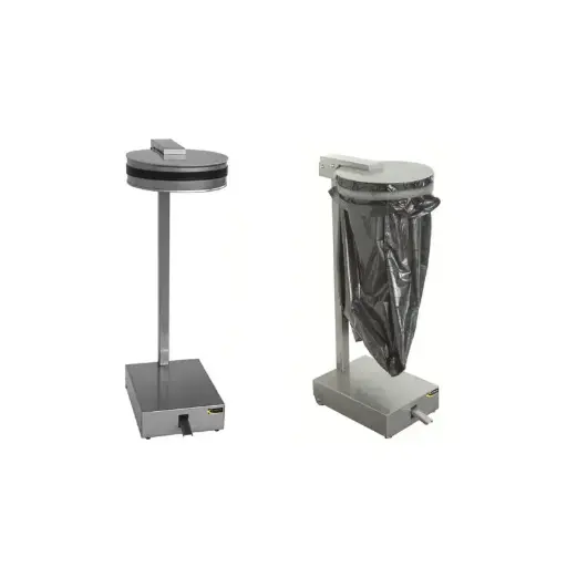 [AR04315] Vuilniszak houder met pedaal in RVS - 110/130L
